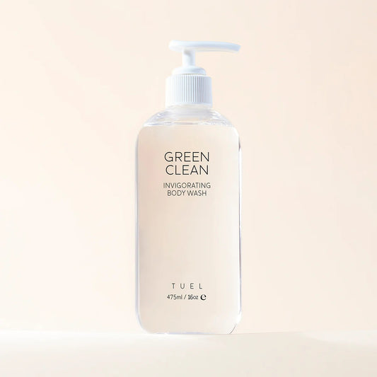 TUEL GREEN CLEAN BODY WASH, 16oz/475ml